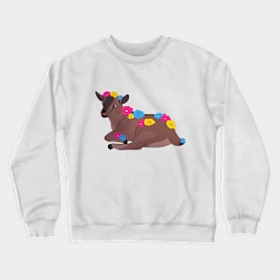 Pansexual Pride Baby Goat Kid Crewneck Sweatshirt